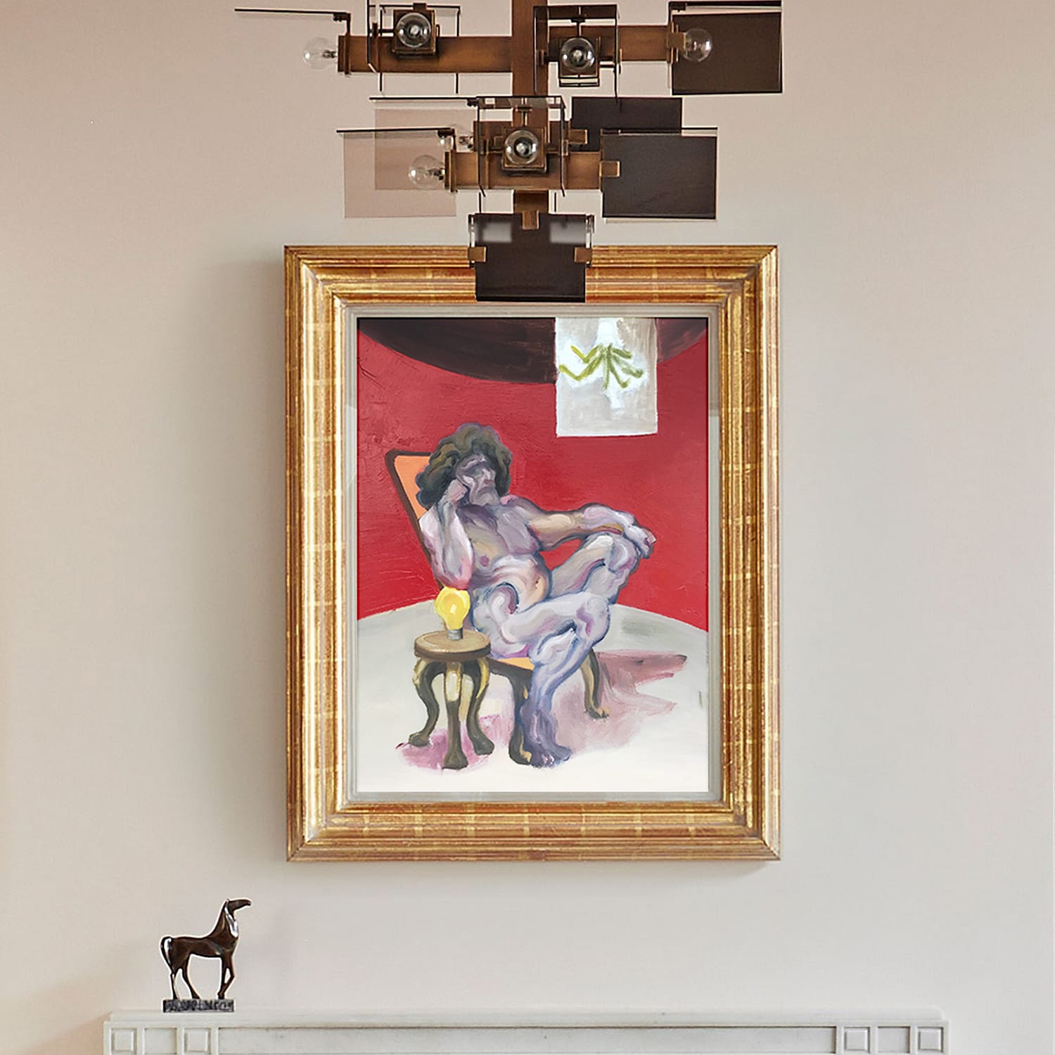 Homepage_Burned Oil painting on wall
